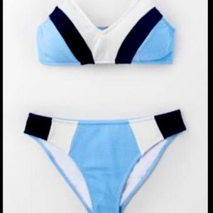 Cupshe Blue color block bikinis size XS